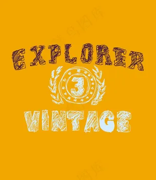 T恤图案设计英文字体图文组合