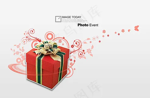 时尚花纹与礼包