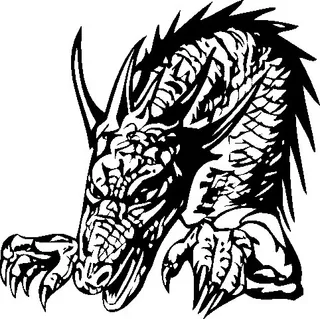 龙 传说动物 矢量CDR_091