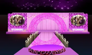 婚礼背景效果图