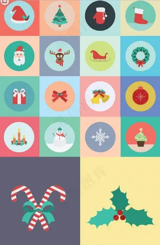 Christmas圣诞素材矢量UI...