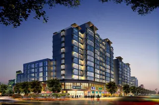 百货大楼夜景景观效果图图片