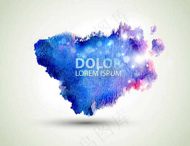 泼墨水彩背景矢量图素材