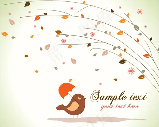 春天植物花纹背景矢量素材eps,ai矢量模版下载