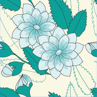 彩绘花朵树叶线稿矢量素材 彩绘花朵树叶线稿矢量素材