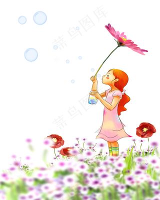 花朵泡泡清新浪漫移门