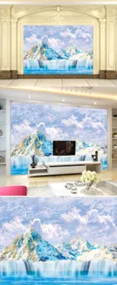 高清大理石纹流水生财背景墙