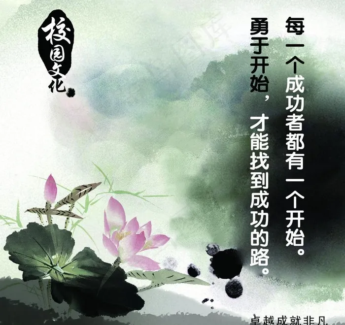 校园文化墙图片(2362X2362(DPI:100))psd模版下载