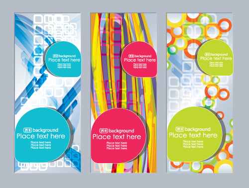 时尚绚丽标签背景04——矢量素材