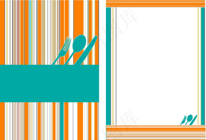 餐饮菜单卡片模板矢量素材