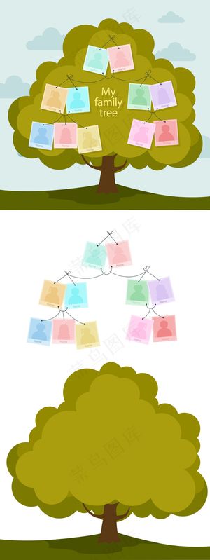 创意照片树矢量设计元素