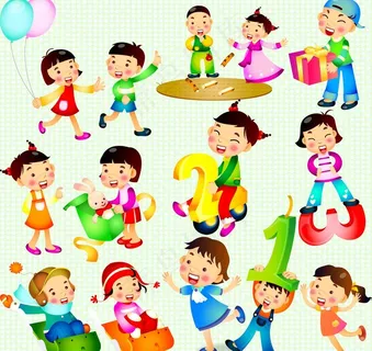 卡通风格可爱儿童