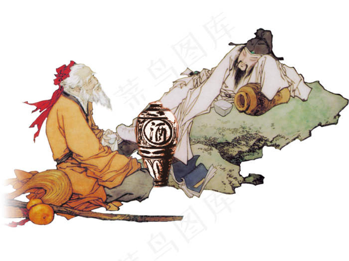 古代历史名人人物PNG透明背景