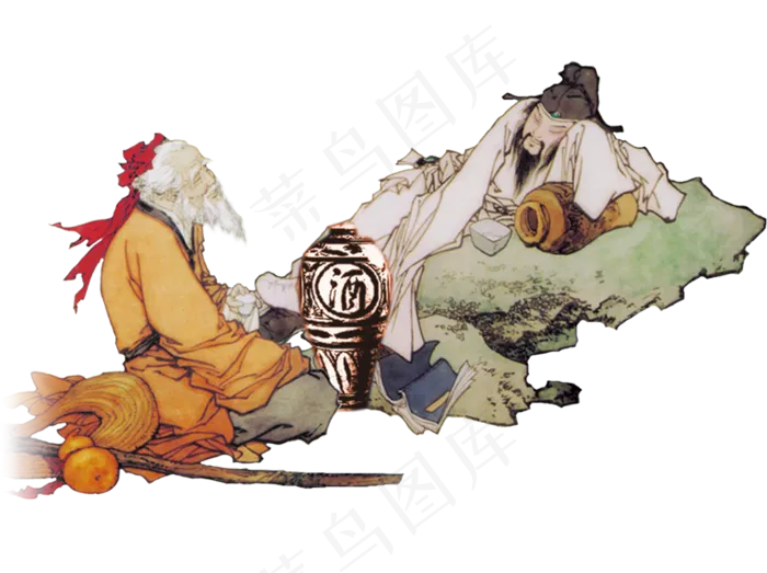 古代历史名人人物PNG透明背景(825X616)