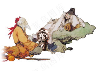 古代历史名人人物PNG透明背景