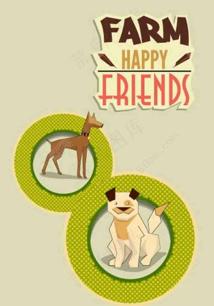 卡通动物图片eps,ai矢量模版下载