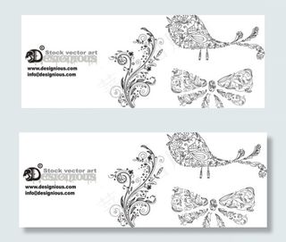 花纹蝴蝶矢量图