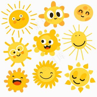 天气预报图案标志太阳