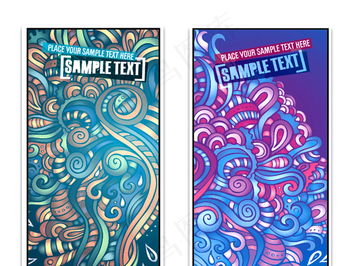 欧式花纹抽象矢量背景素材