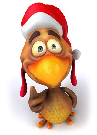 带圣诞帽的火鸡图片