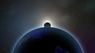 在空间运动的背景地球、月球和太阳 ...