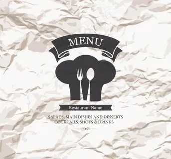 怀旧纸张 西餐厅菜单封面图片