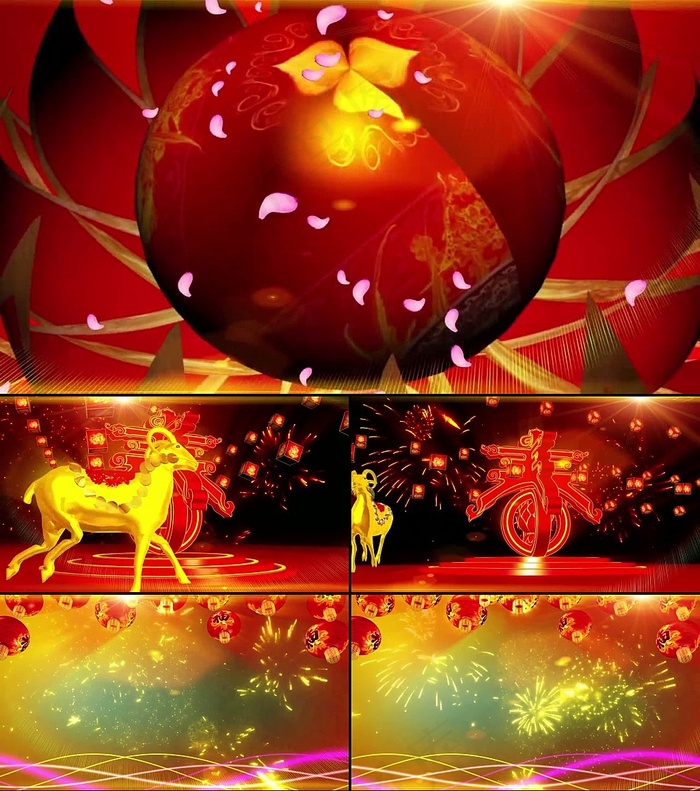 2015羊年企业春晚通用LED视频