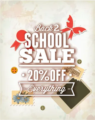 开学季创意海报17—矢量素材