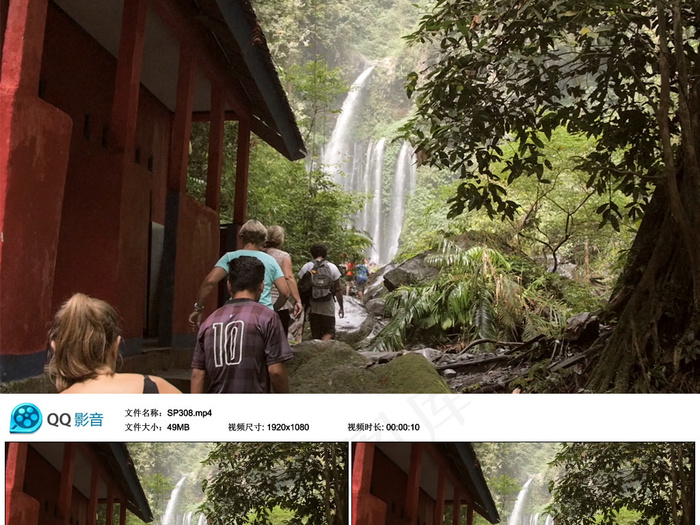 瀑布旅游景点观赏实拍视频素材