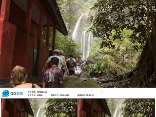 瀑布旅游景点观赏实拍视频素材