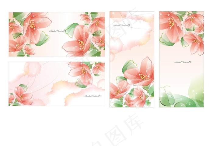 春季 花朵 展板图片cdr矢量模版下载
