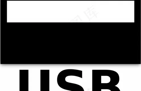 USB输入矢量插画