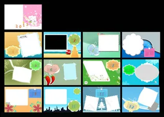 2013相片模板台历设计PSD素材