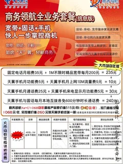 电信商务领航信息版宣传彩页背面图片 电信商务领航信息版宣传彩页背面图片