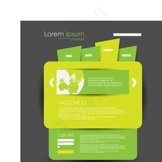 网站设计模板矢量素材