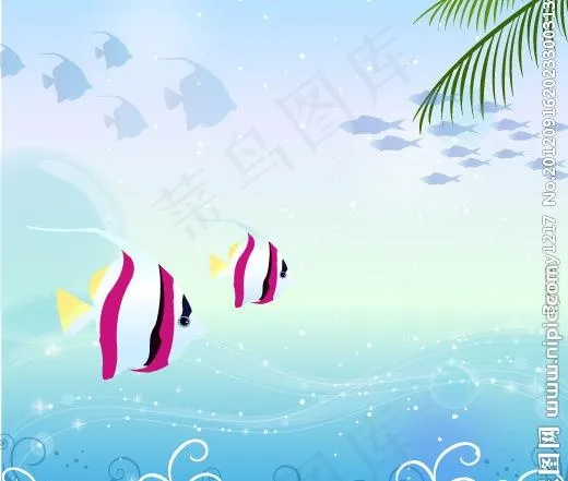 海底世界ai矢量模版下载