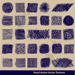 圆珠笔涂划对话框设计矢量素材