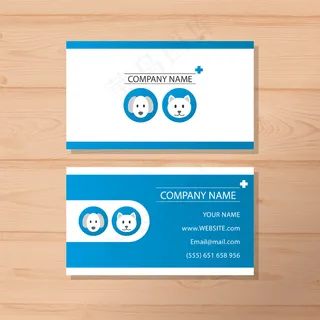 蓝色简洁大气矢量创意名片