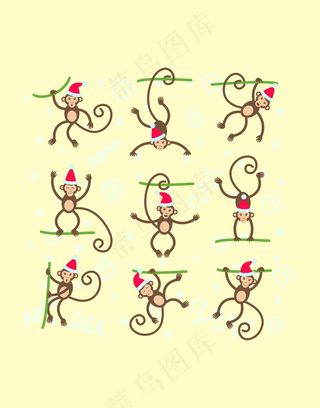 卡通动物猴子