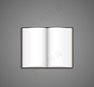 对开的空白本子矢量素材