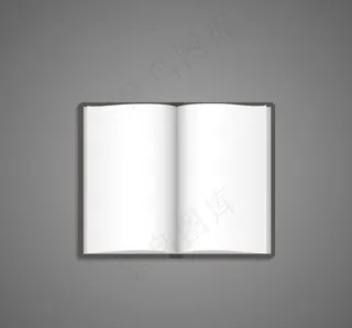 对开的空白本子矢量素材