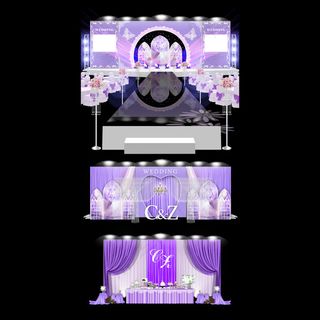 粉紫色婚礼设计图