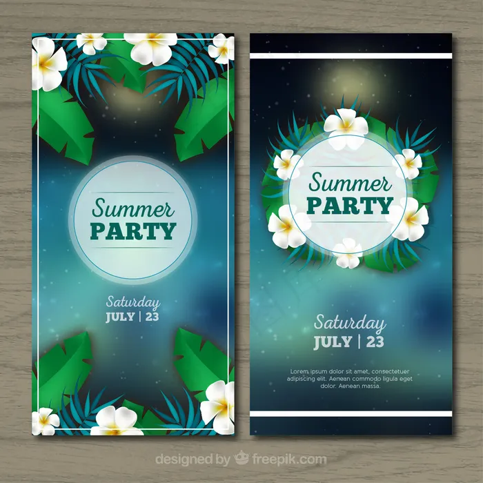 欢乐夏日海滨派对休闲时光旅游海报eps,ai矢量模版下载