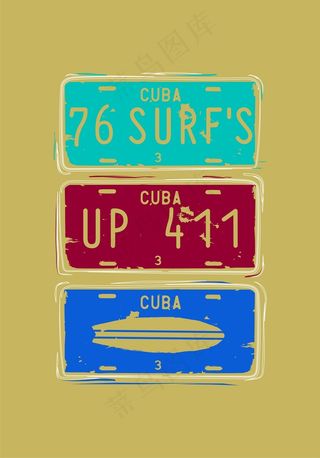 文字组合T恤图案设计