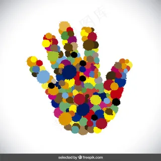 手的轮廓与飞溅