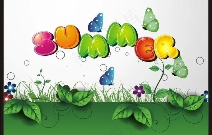 夏天图片cdr矢量模版下载