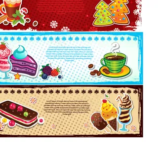 精美圣诞甜点banner01向量