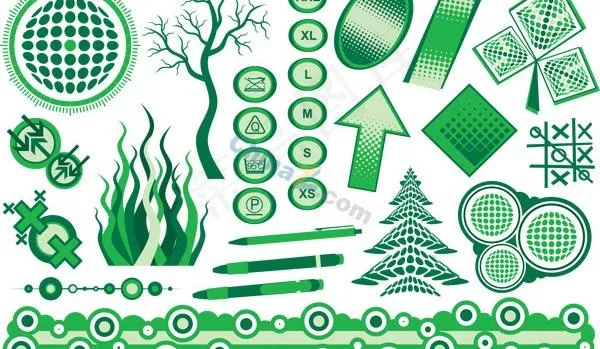 绿色创意矢量素材下载ai矢量模版下载