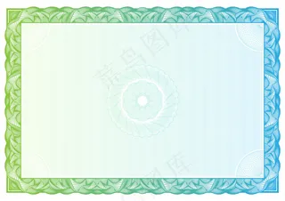 精美欧式花纹花边证书矢量素材