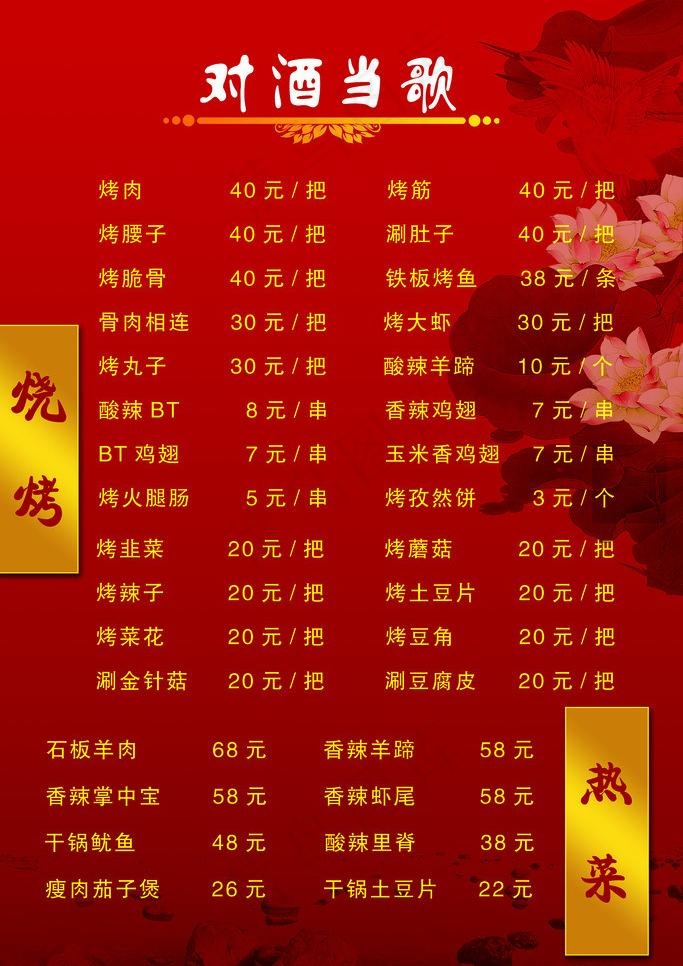 pvc菜单反面图片(2362X3543(DPI:300))psd模版下载